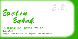 evelin babak business card